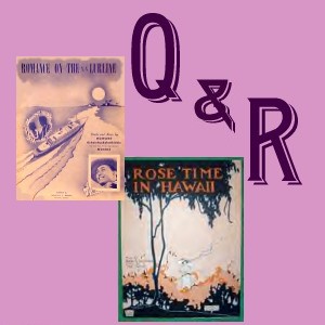 Songs beginning with Q and R