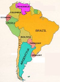 Map of South America